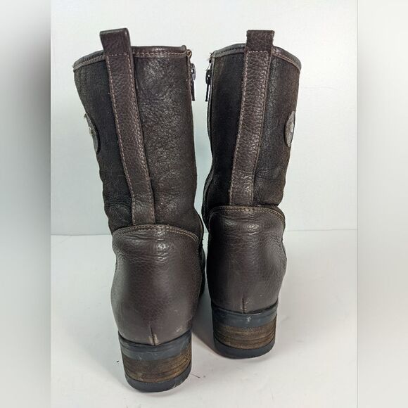 Vintage Pajar winter boots brown leather shearling lace up zip up 6.5 - Picture 7 of 8
